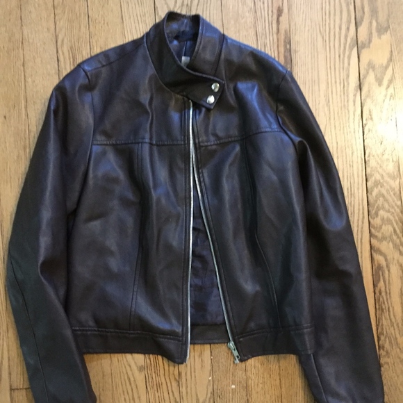 Faux Leather Brown Jacket - Picture 1 of 3
